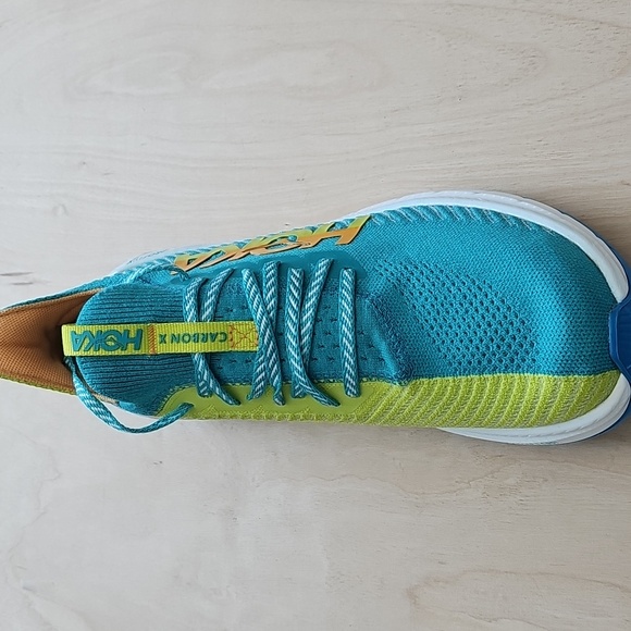 Hoka Womens Sneakers - Teal and Lime - Picture 3 of 6